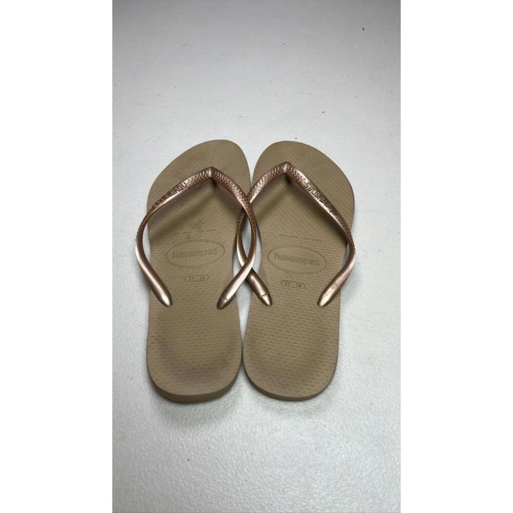 Havaianas Slim Rose Gold Flip Flop Sandals Women's 7/8 EUR 39/40